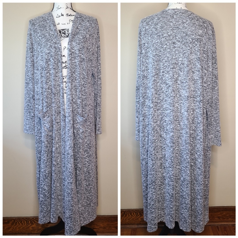 Duster Cardigan, Heathered Gray